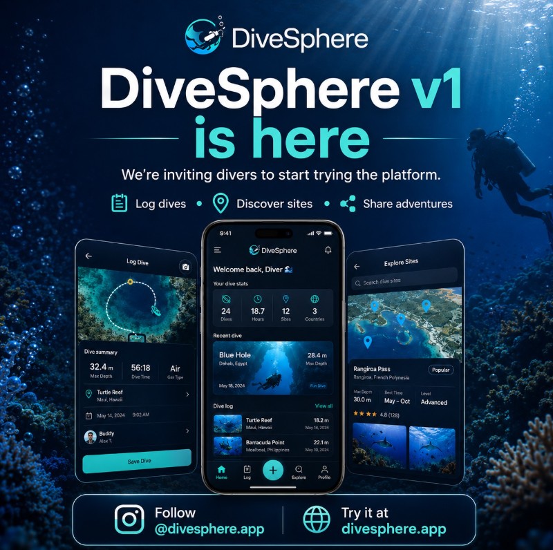 Introducing diveSphere: A New Way to Log, Explore, and Share Your Dives